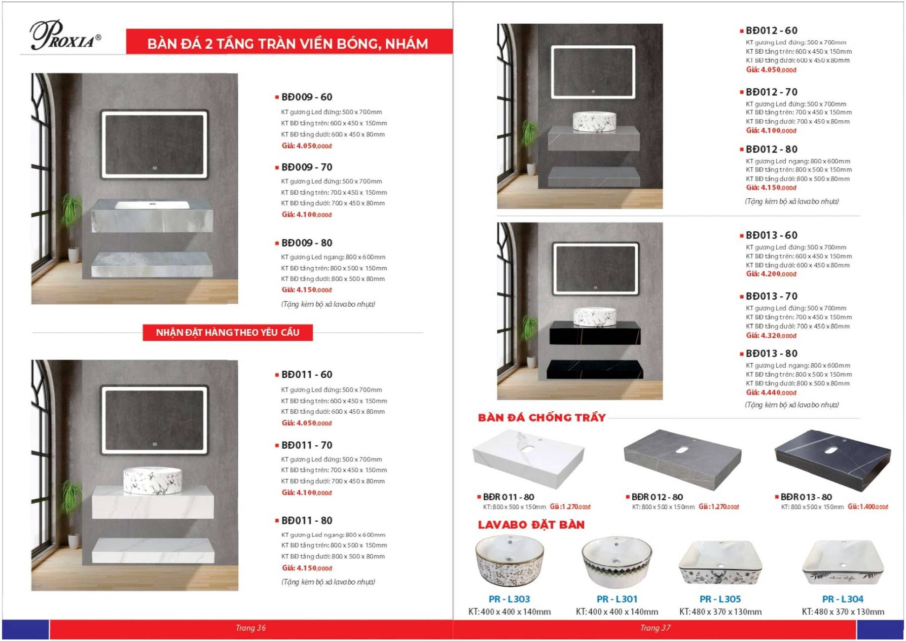 Thiết bị vệ sinh PROXIA Catalogue và Bảng giá mới nhất 2026 /Page 19